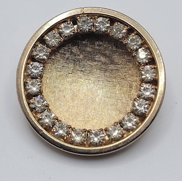 Crystal Stud Gold Tone Shoe Clips - Picture 6 of 6